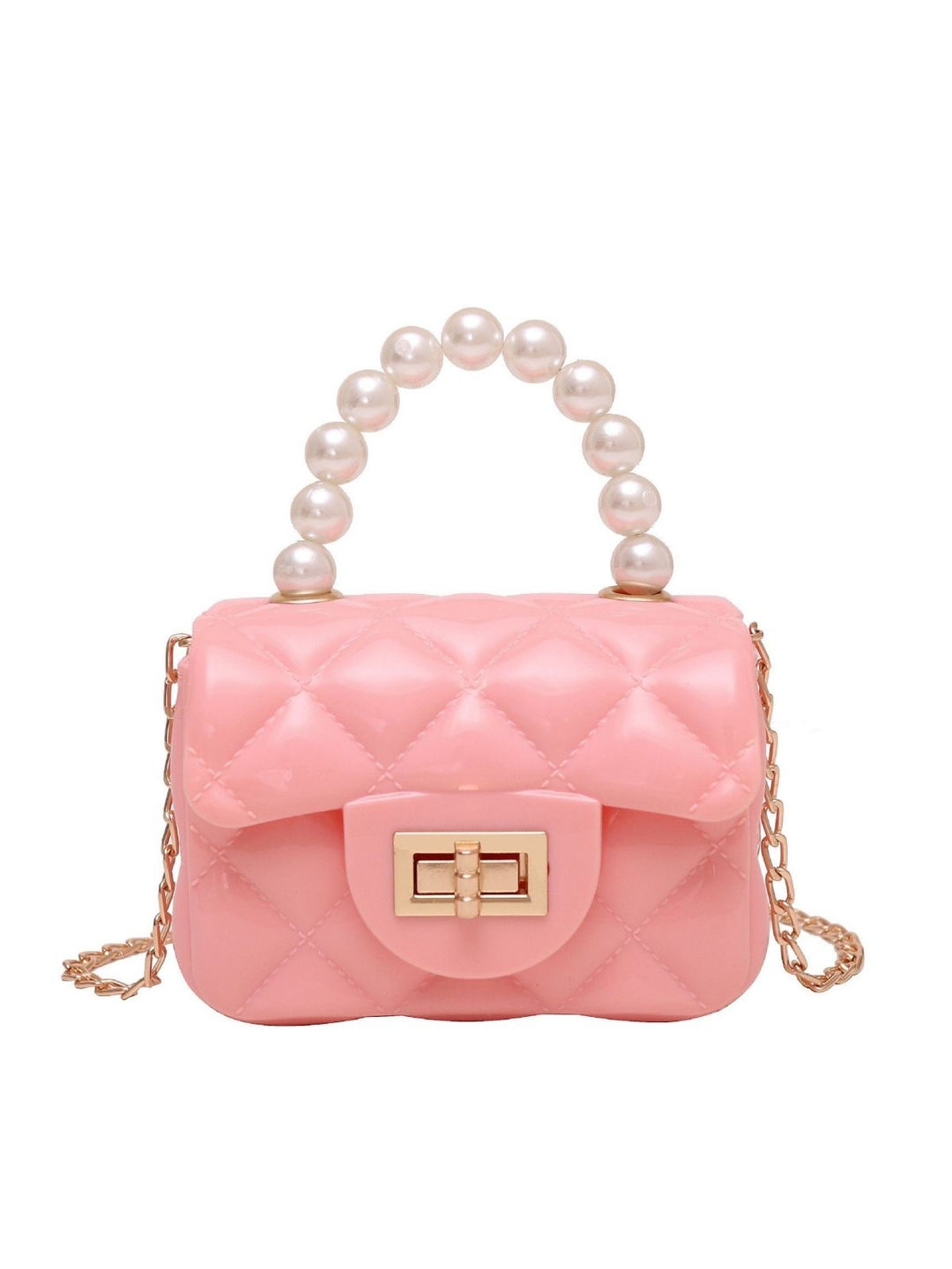 Retro Pearl Argyle Chain Strap Mini Handbag — vintage elegance for the modern woman