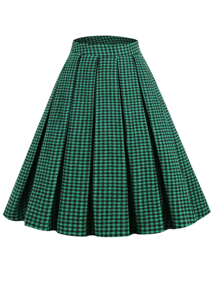 Retro Plaid Swing Panel Skirt — because 1950s glamour deserves an encore
