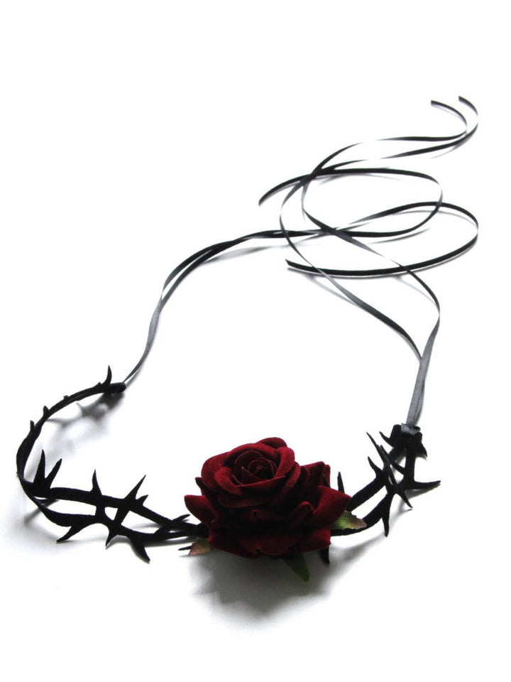 Retro Rose Flannel Flower Velvet-Necklace, vintage fashion, retro style - perfect for women who love vintage and retro fashion