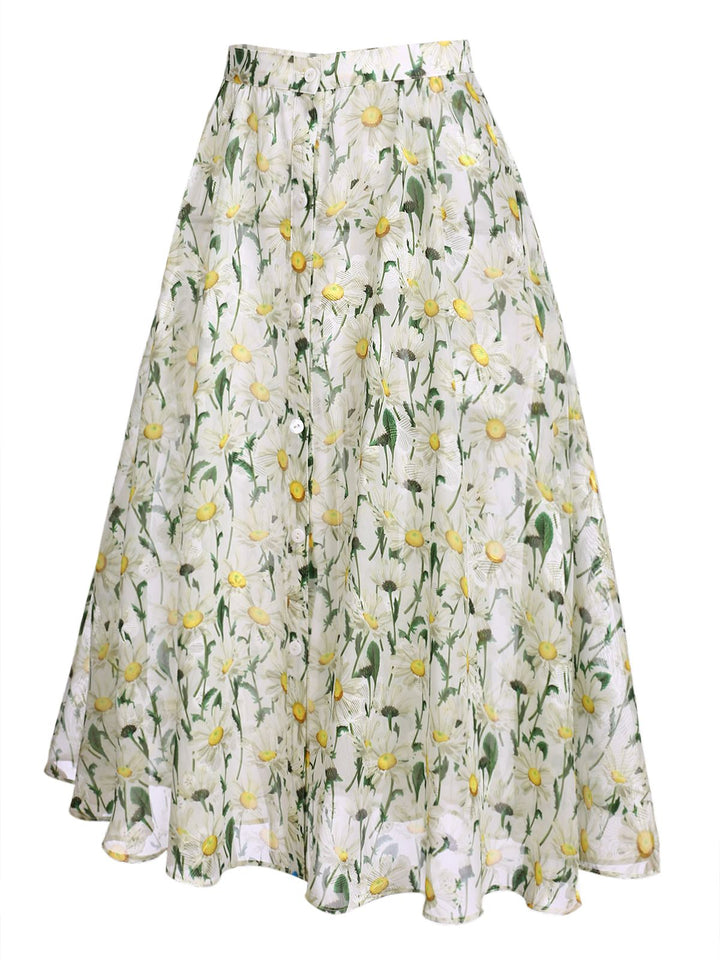 Retro Floral Button Swing Coverup | vintage fashion, retro style