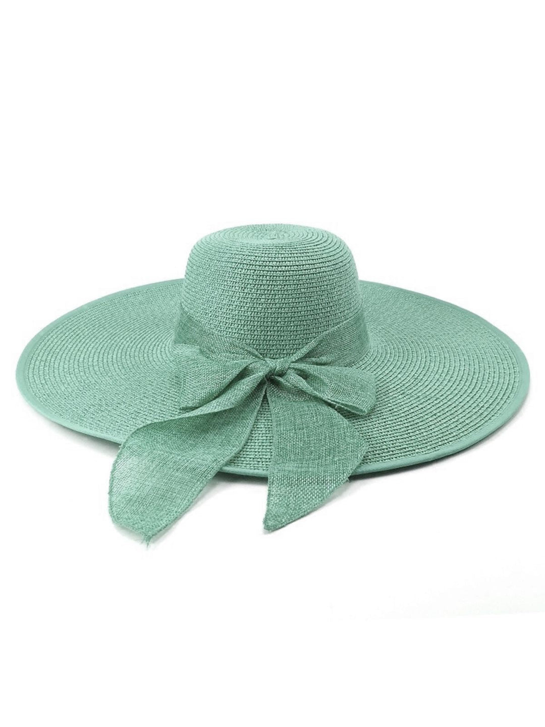 Ribbon Wide Brim Raffia Sun Hat - vintage fashion, retro style
