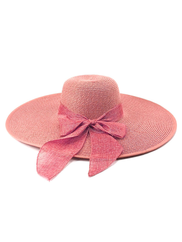 Ribbon Wide Brim Raffia Sun Hat - vintage fashion, retro style