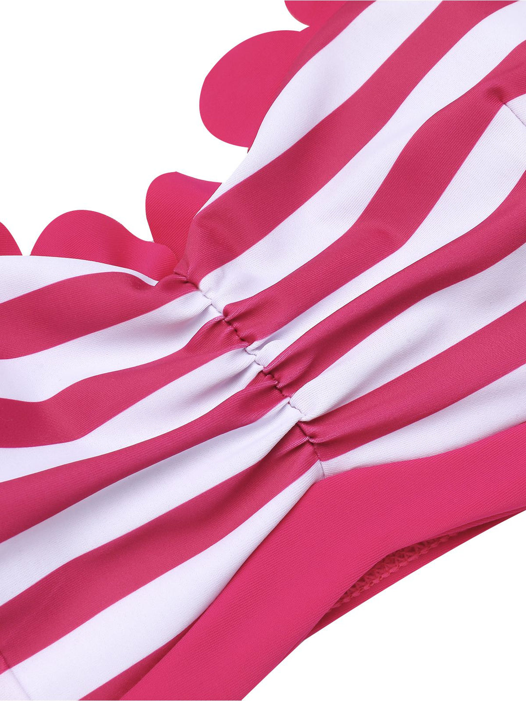 Rose Pink 1960s Stripes Halter Bikini Set - vintage fashion, retro style