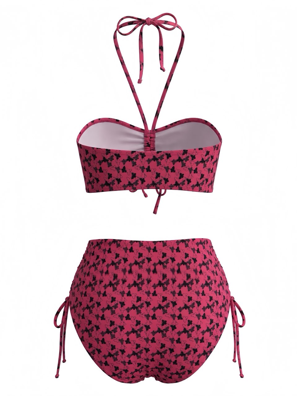 Rose-Red--Butterfly-Halter-Bikini-Set, vintage, retro, swimwear
