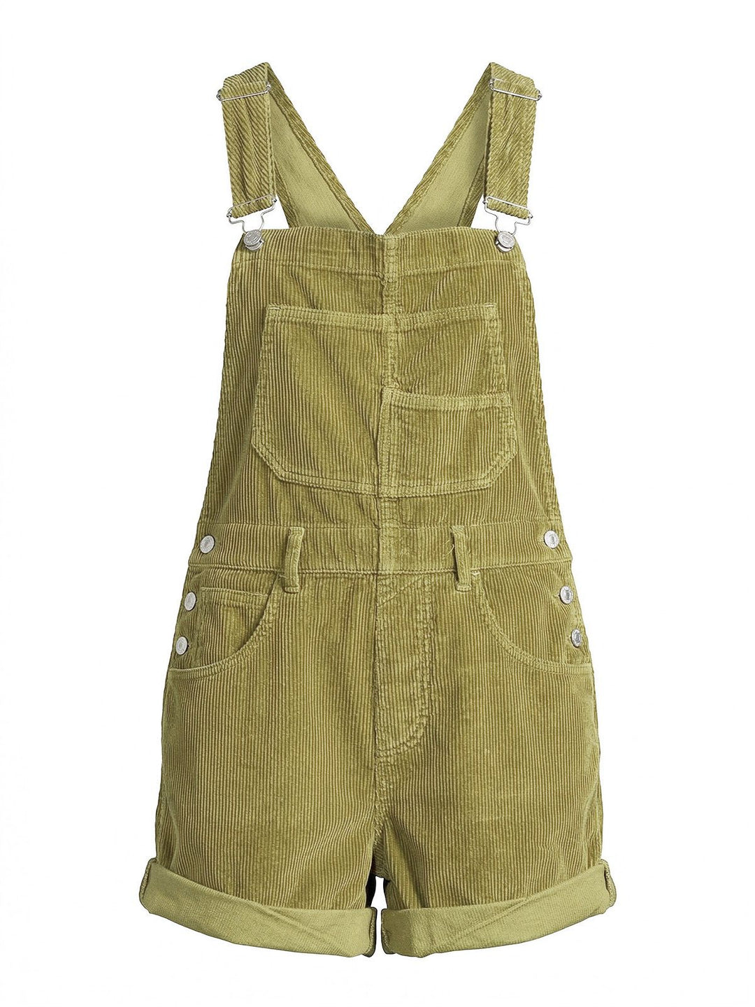 [Pre-Sale] Green 1960s Multi-Pocket Corduroy Romper, vintage romper, retro jumpsuit - perfect for women who love vintage and retro fashion