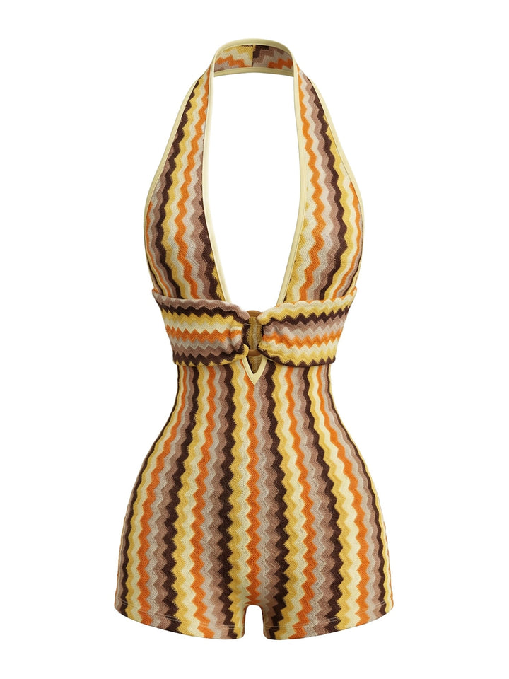 Pat 1950s Vintage Halter V Neck Jumpsuit 2