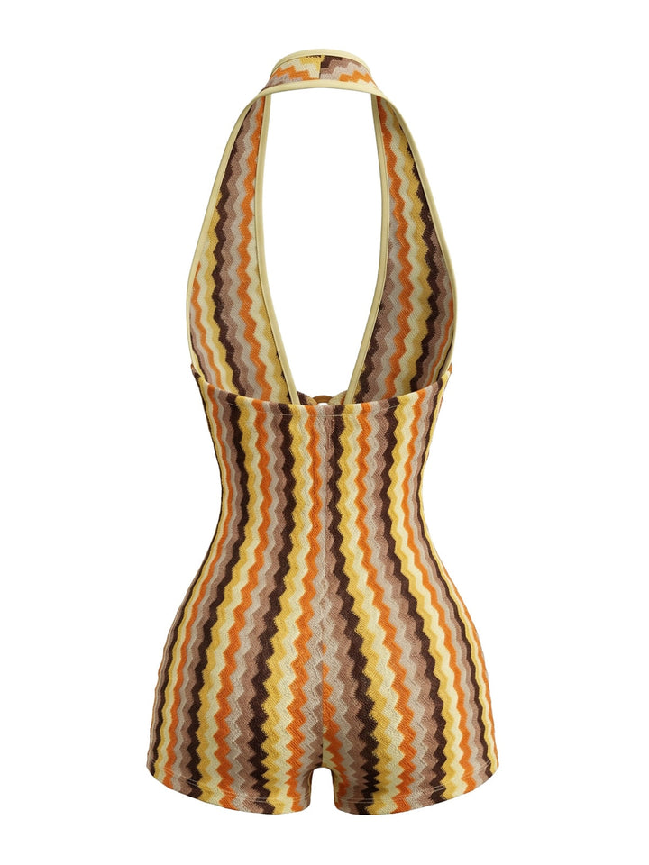 Pat 1950s Vintage Halter V Neck Jumpsuit 3