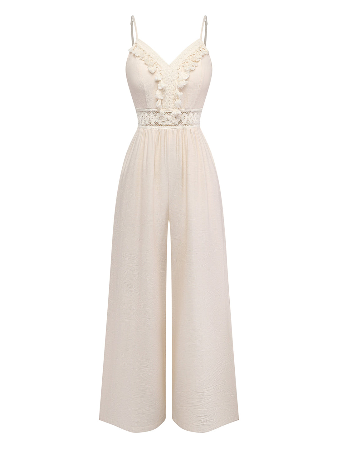 Elegant Beige 1950s Vintage Floral Jumpsuit 3