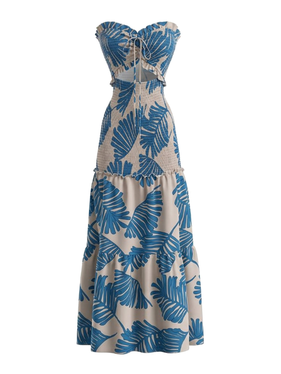 Elegant 1930s Vintage Floral Halter Dress 4