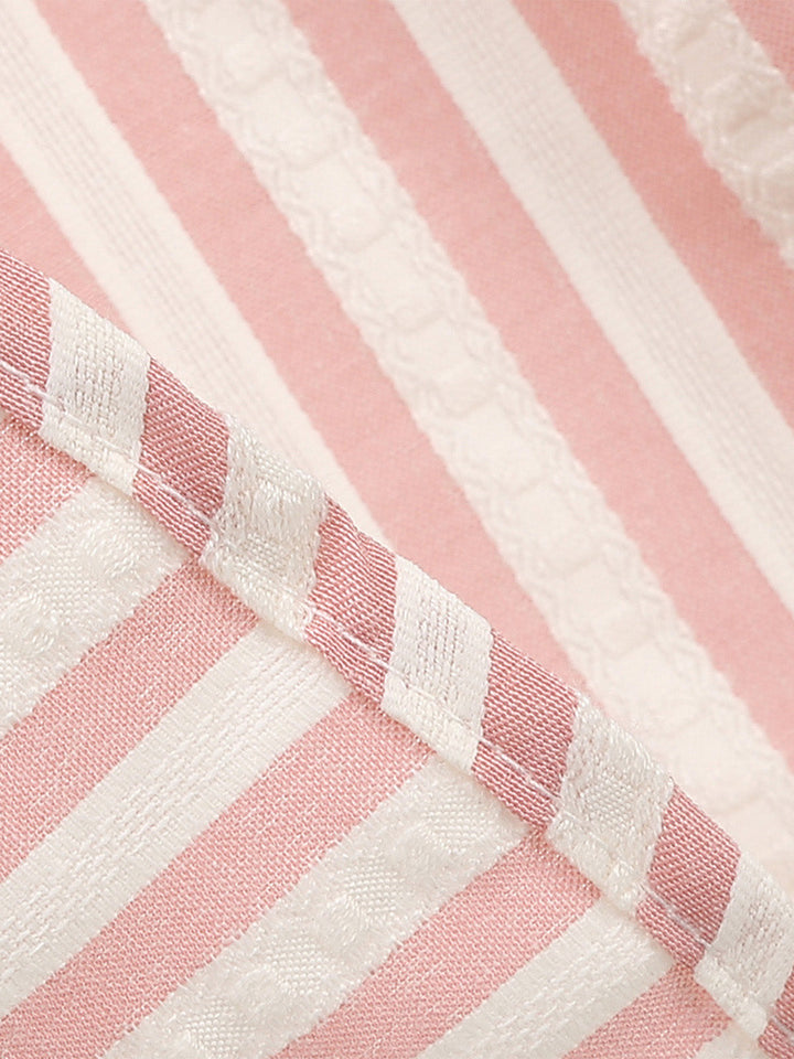 1950s Striped Sailor Collar Puff Sleeve Dress 7
