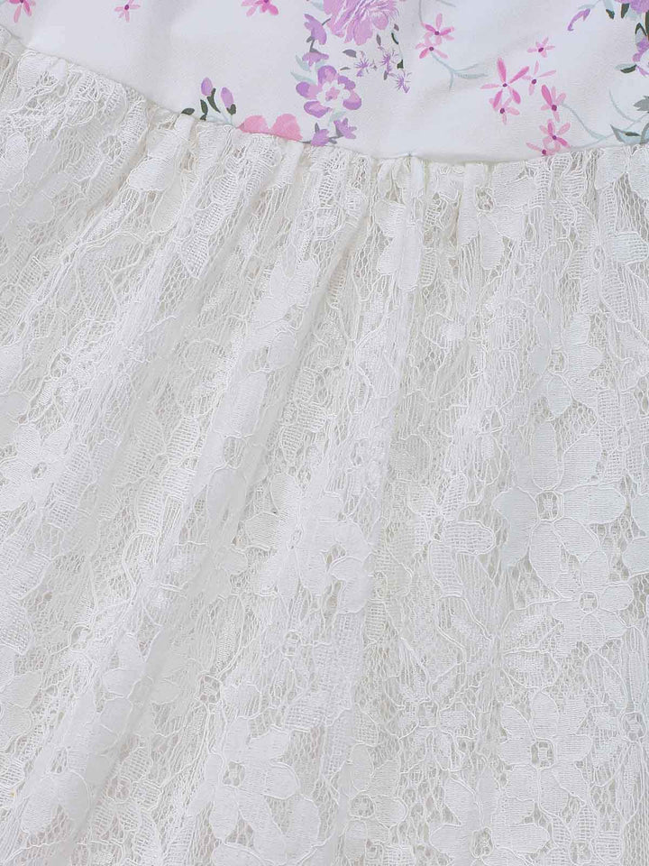 Pat 1950s Floral Lace Patchwork Top 4