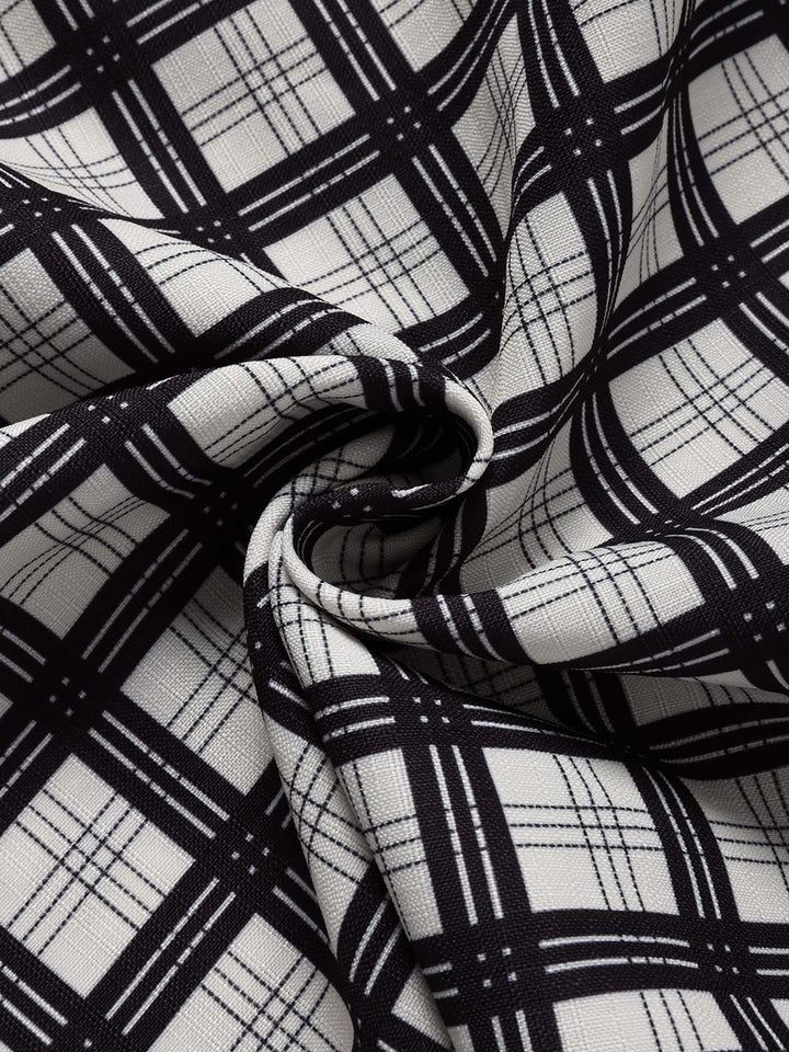 [Pre-Sale] Bbww 1950s Plaid Floral V Neck Dress 7