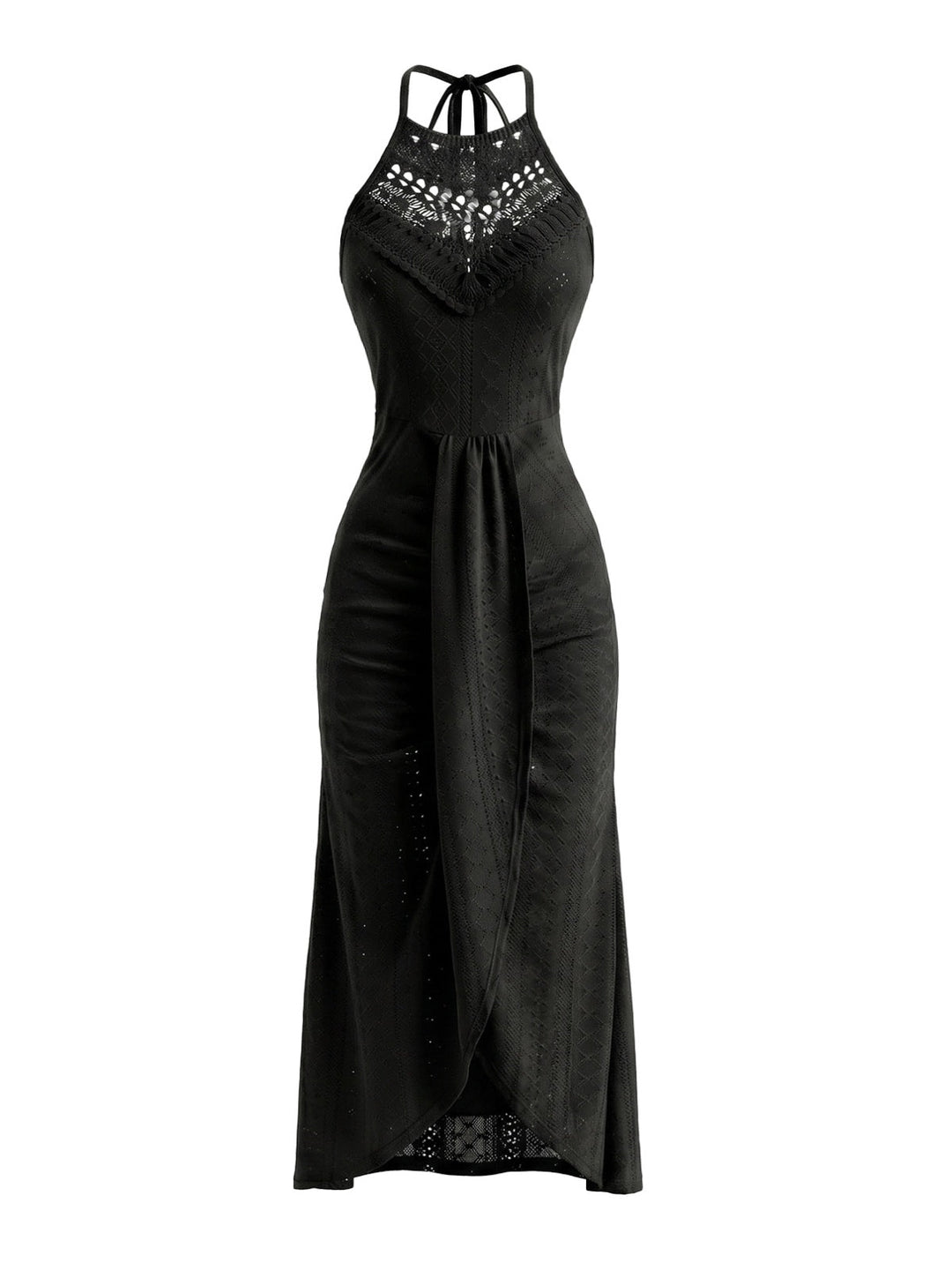 1960s Crochet Halter Cutout Dress, vintage dress, retro fashion - perfect for women who love vintage and retro fashion