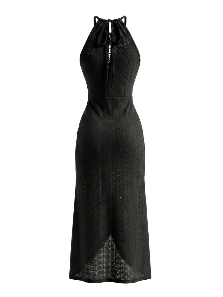 1960s Crochet Halter Cutout Dress, vintage dress, retro fashion - perfect for women who love vintage and retro fashion