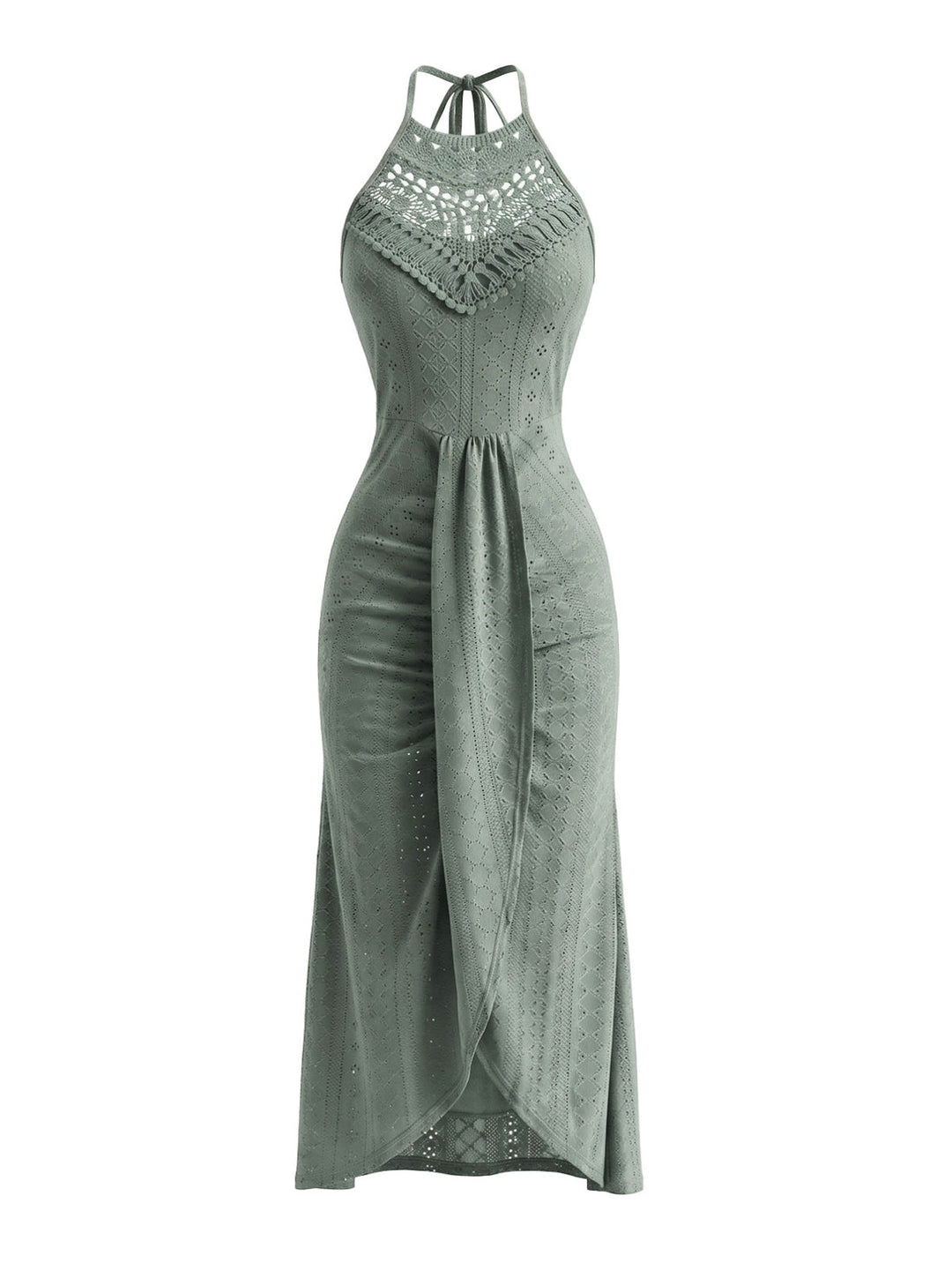 1960s Crochet Halter Cutout Dress, vintage dress, retro fashion - perfect for women who love vintage and retro fashion