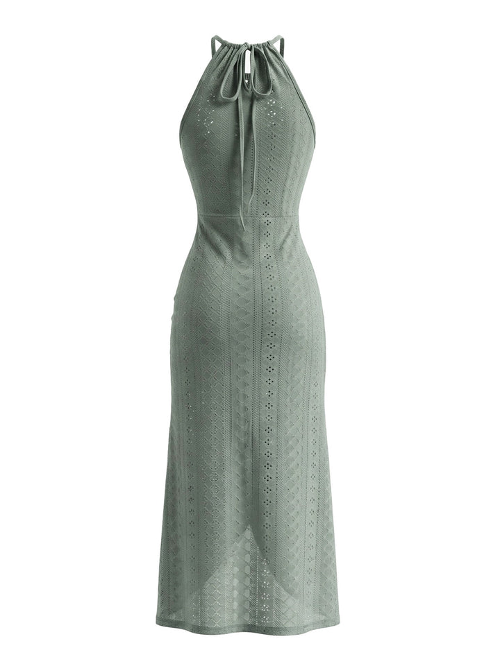 1960s Crochet Halter Cutout Dress, vintage dress, retro fashion - perfect for women who love vintage and retro fashion