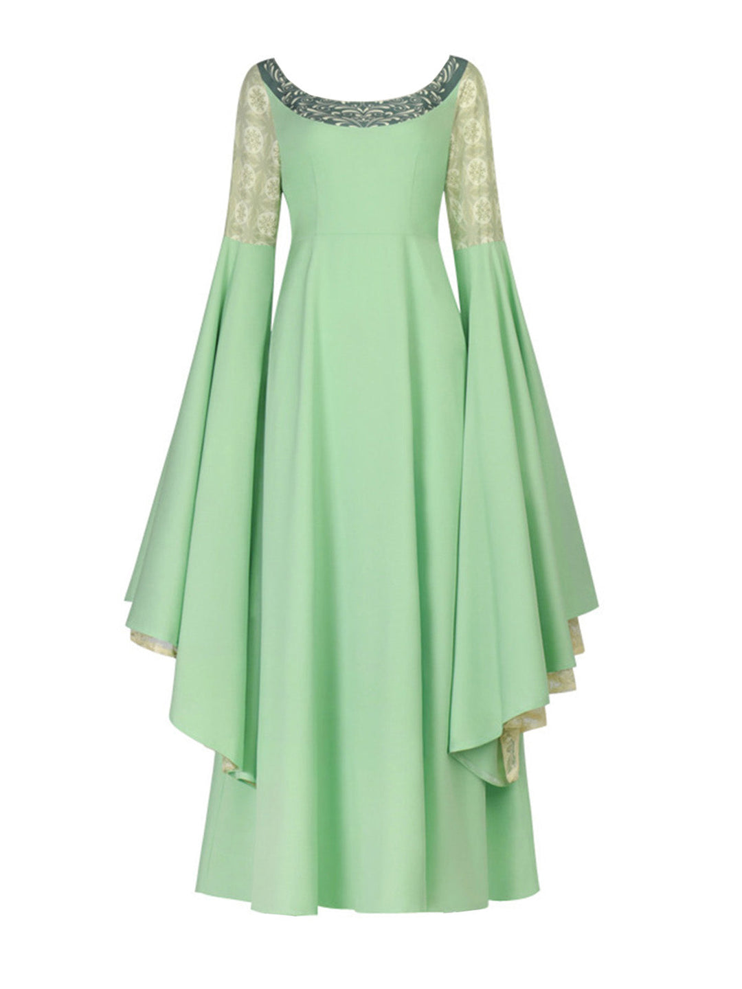 Green 1980s Vintage Retro Dress