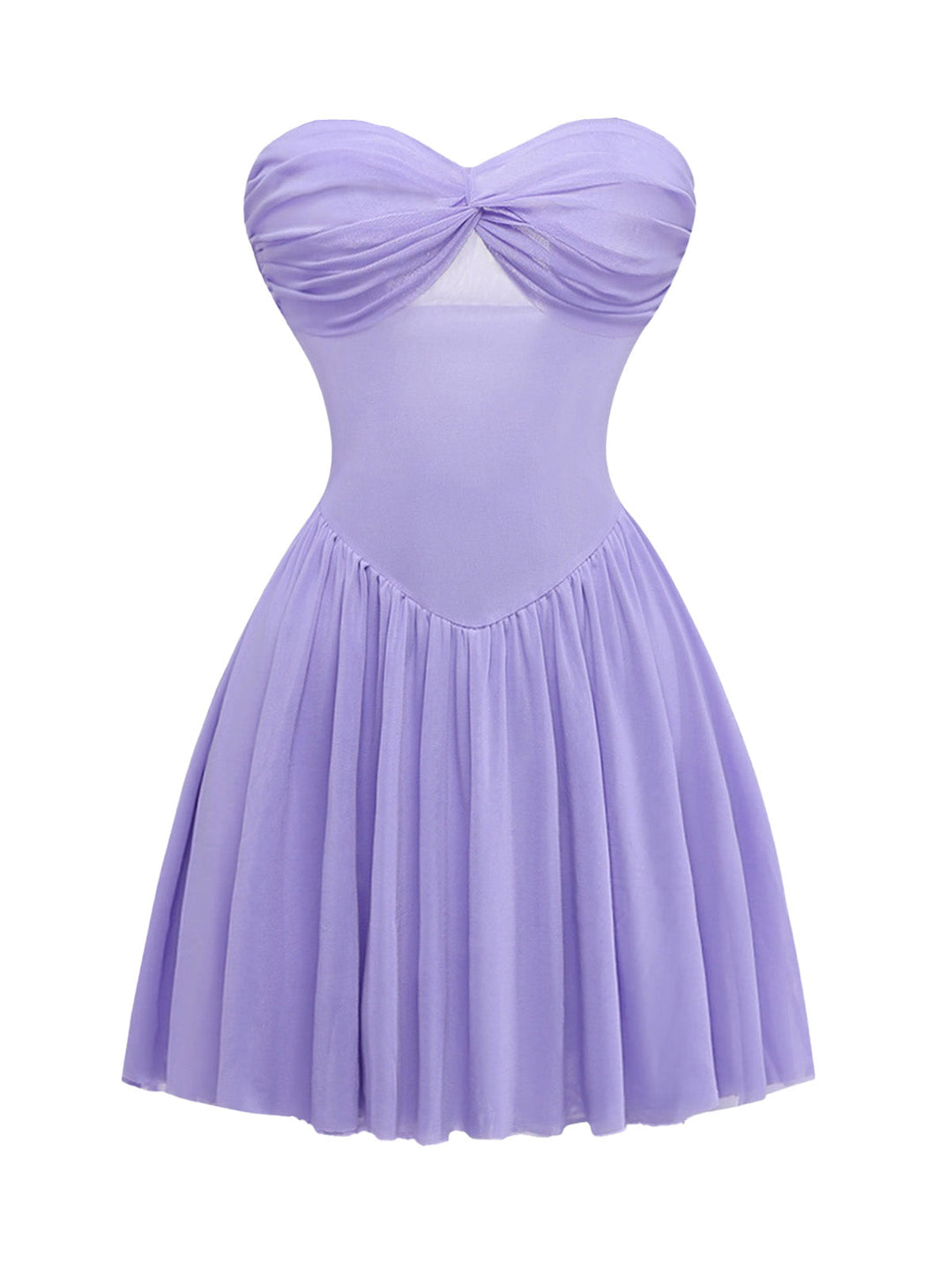 Elegant Lavender 1970s Vintage Dress 2