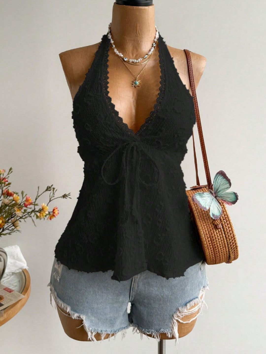 Floral Halter Vintage Classic Top 2