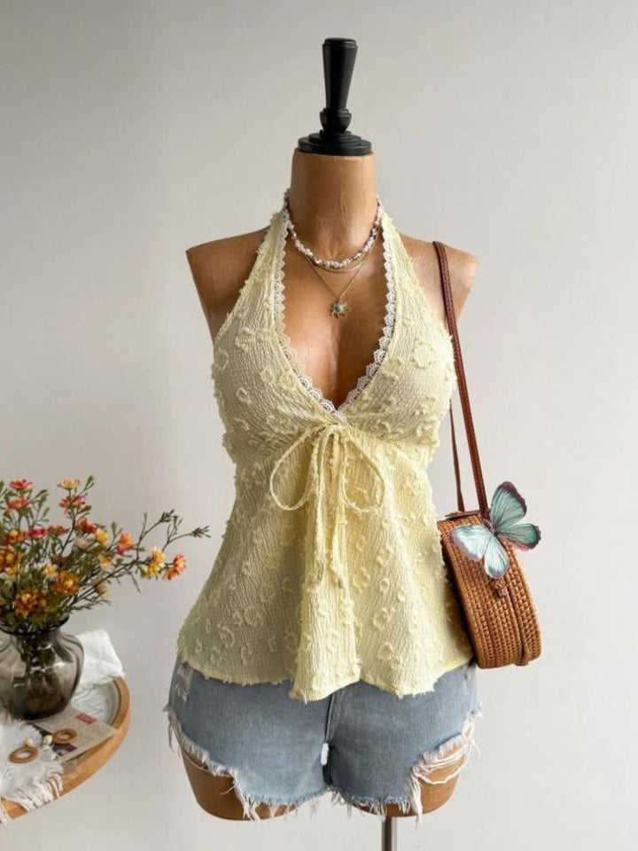 Floral Halter Vintage Classic Top 8