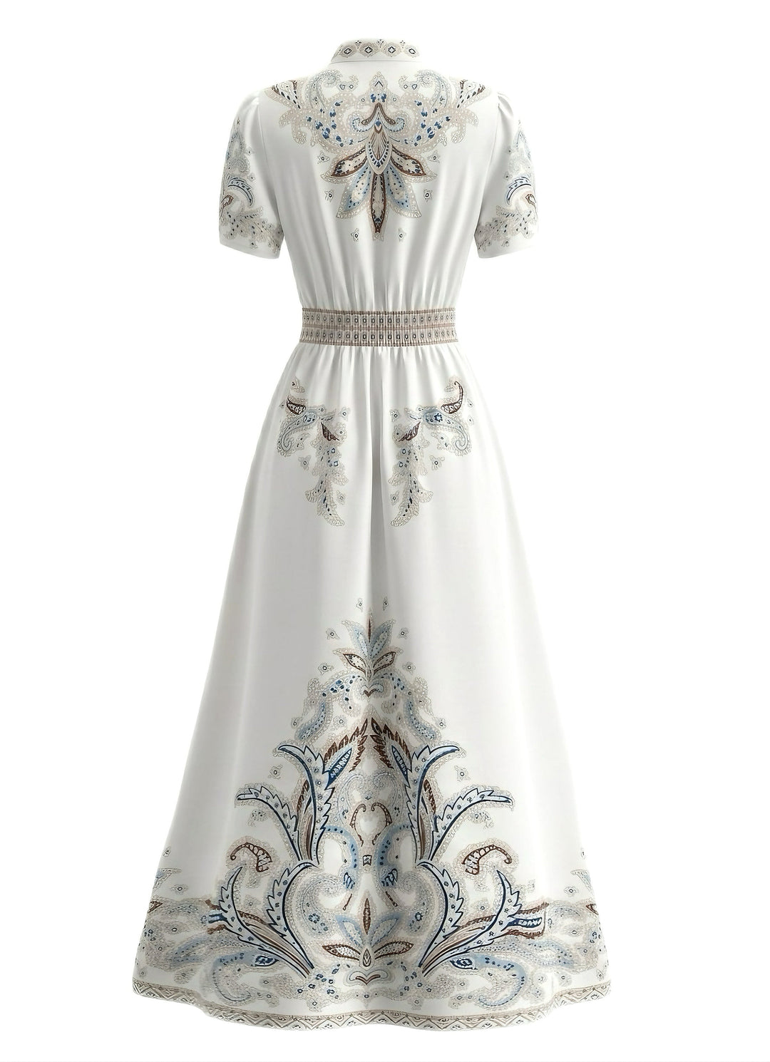 White 1950s Floral Lace Vintage Dress 3