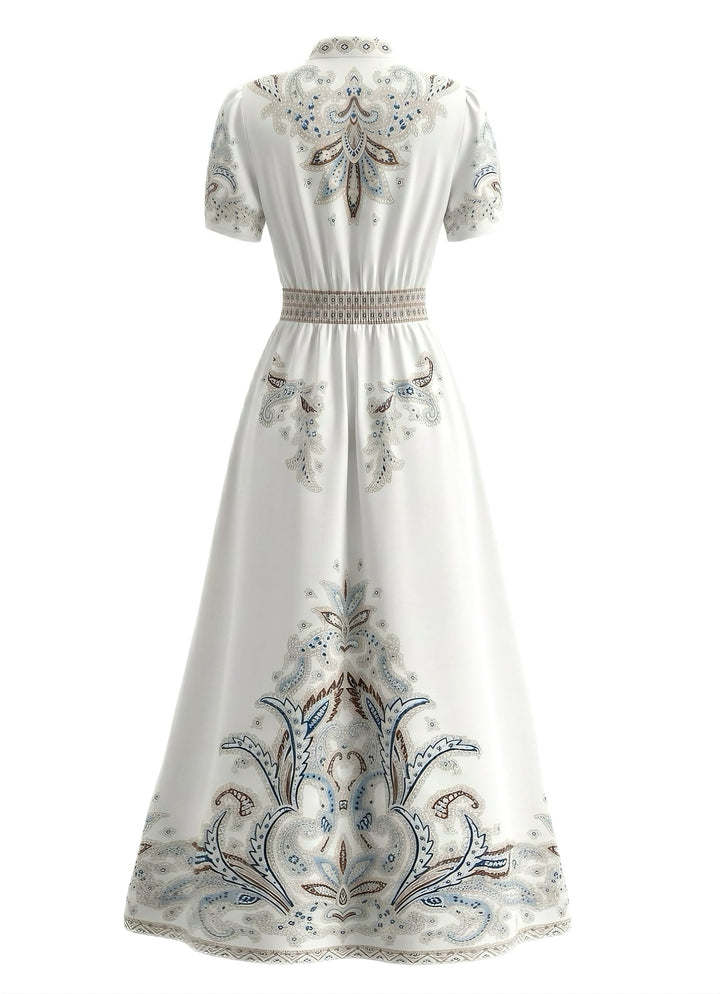 White 1950s Floral Lace Vintage Dress 3