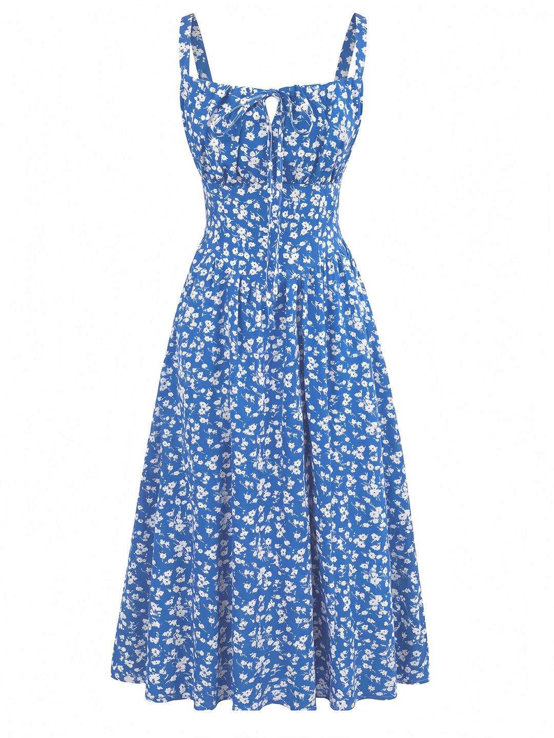 Elegant 1940s Vintage Floral Dress 1