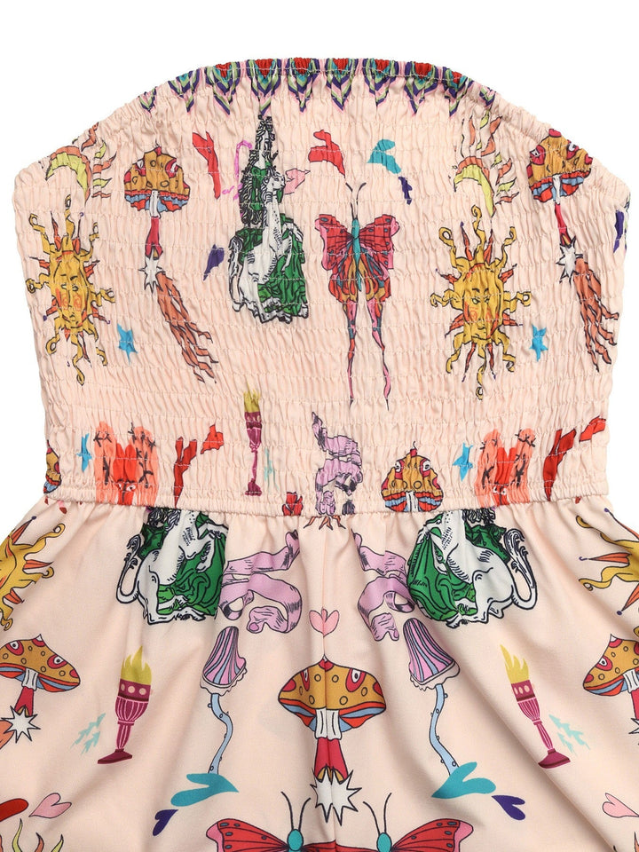 1960s Strapless Off Shoulder Sleeveless Romper 6