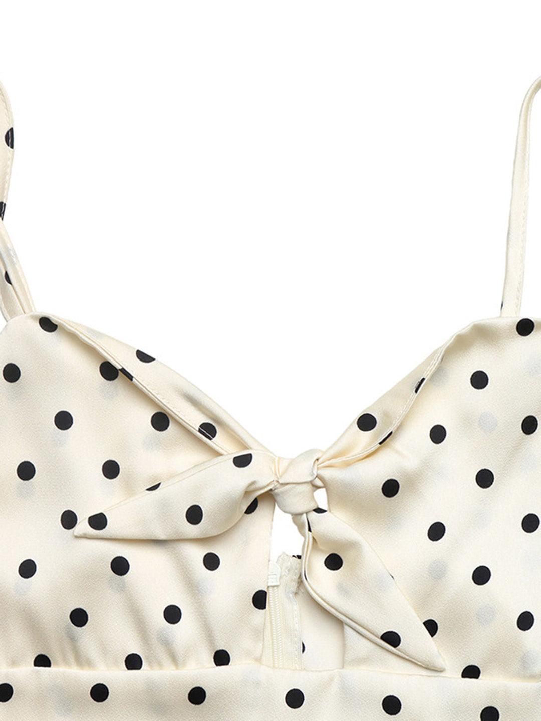 Beige 1940s Polka Dot Vintage Dress 4