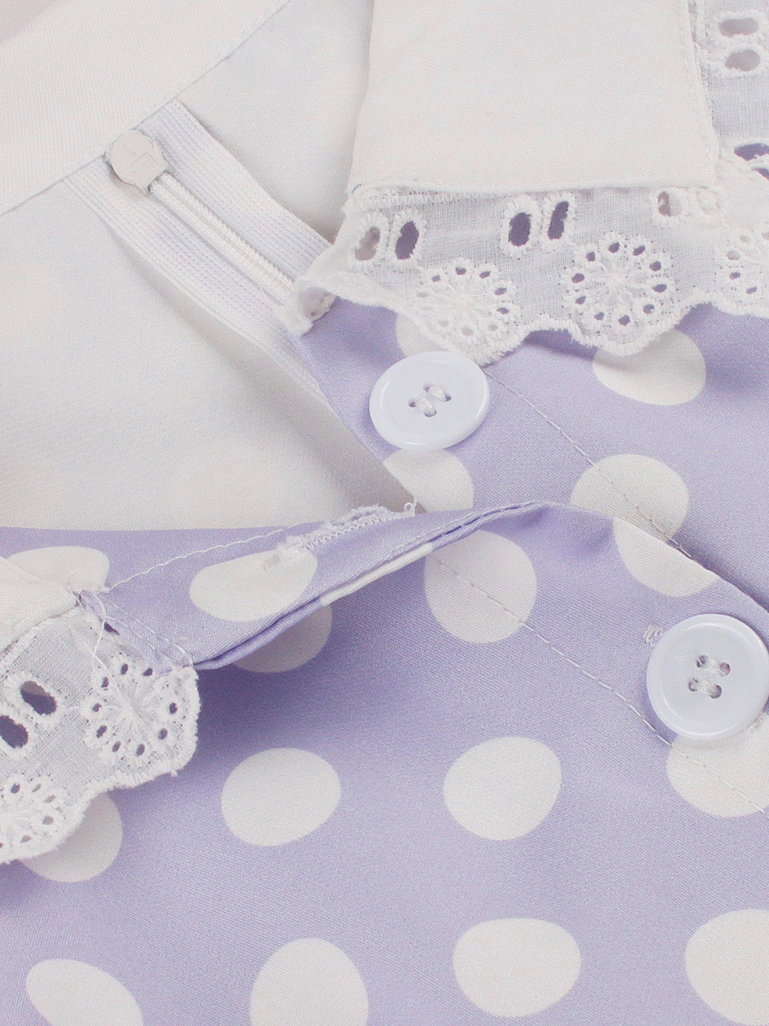 1950s Polka Dot Lace Vintage Dress 3