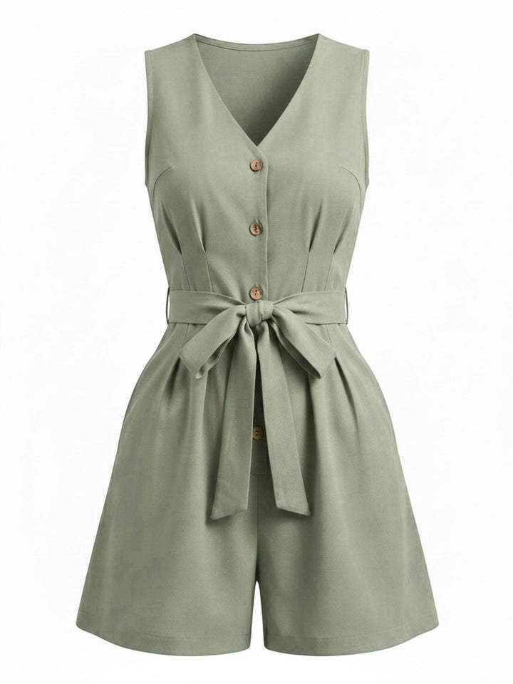 1950s V Neck Vintage Classic Jumpsuit 4