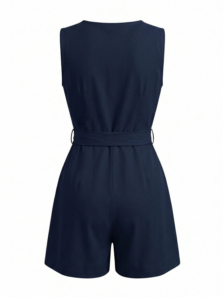 1950s V Neck Vintage Classic Jumpsuit 7