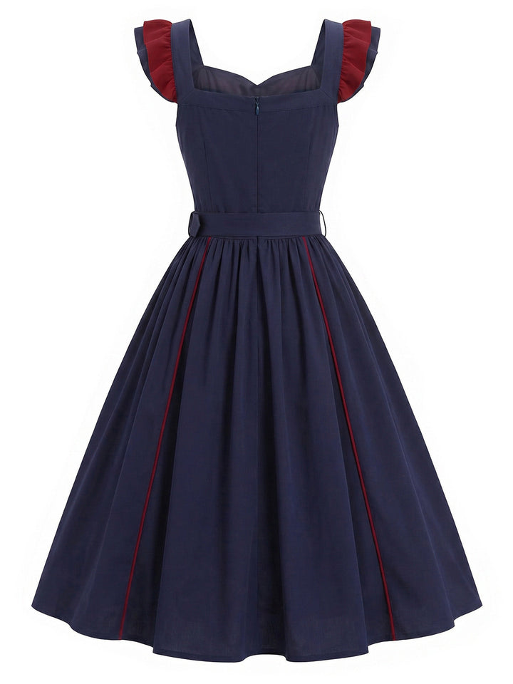 [Pre-Sale] Dark Blue 1980s Patchwork Vintage Dress 5