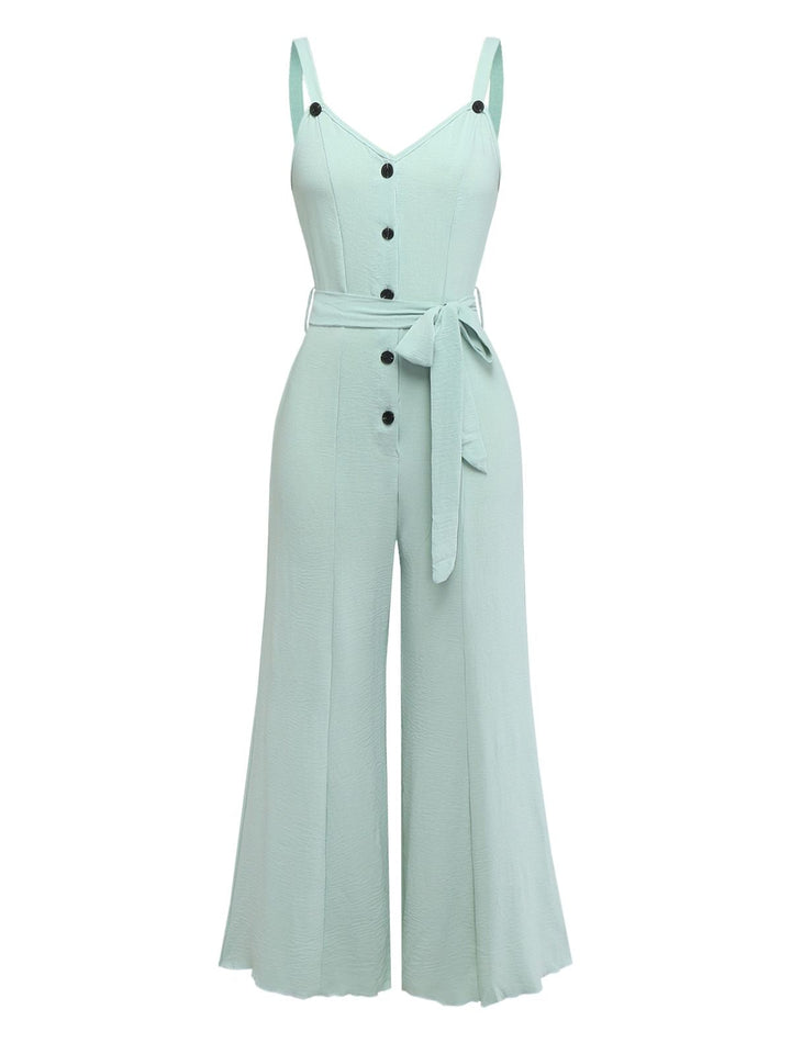 Ice Green 1970s Vintage Classic Jumpsuit 3
