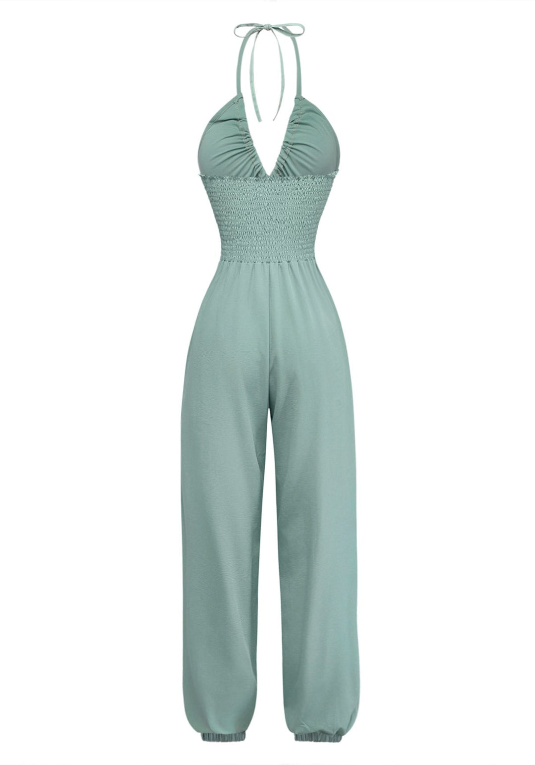 1950s Halter V Neck Vintage Jumpsuit 5