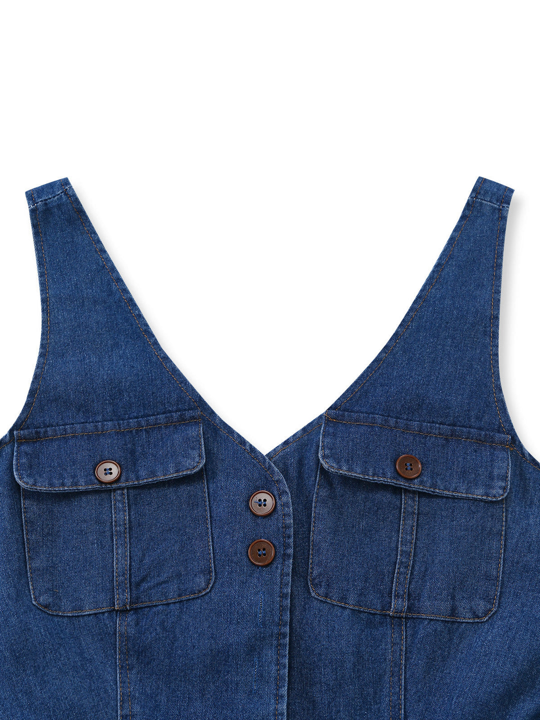 1960s V Neck Denim Vintage Jumpsuit 7