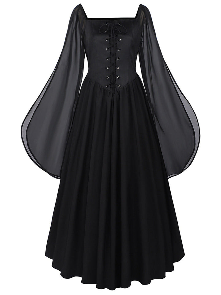 1940s Square Neck Vintage Classic Dress