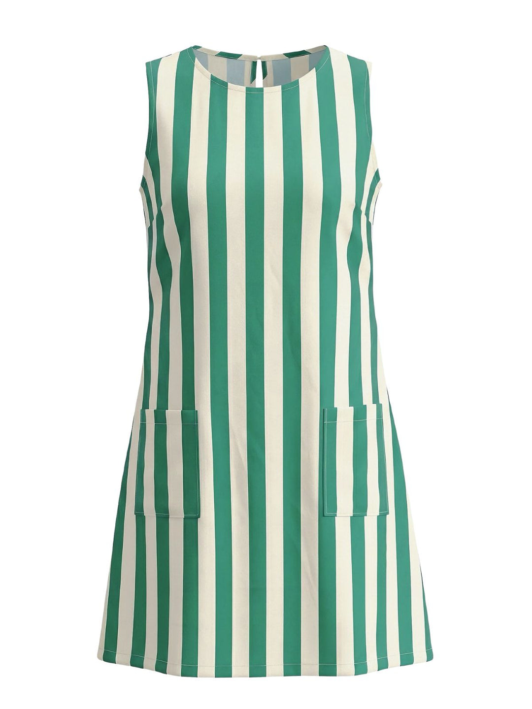 1960s Floral Striped Vintage Classic Dress