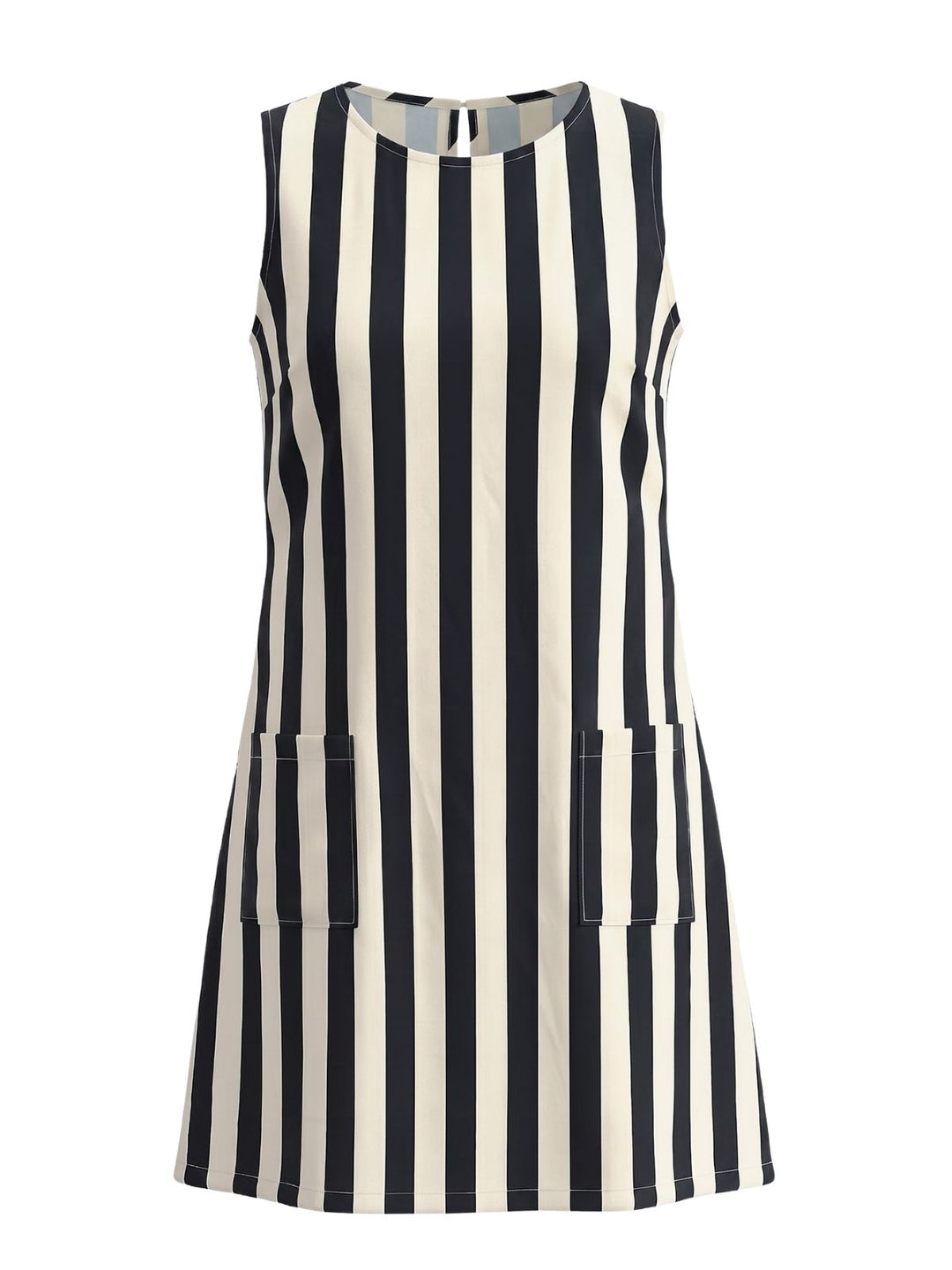 1960s Floral Striped Vintage Classic Dress 6