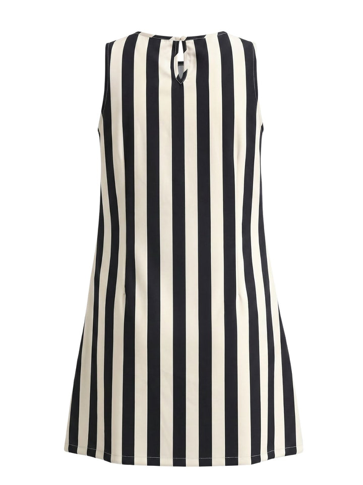 1960s Floral Striped Vintage Classic Dress 7