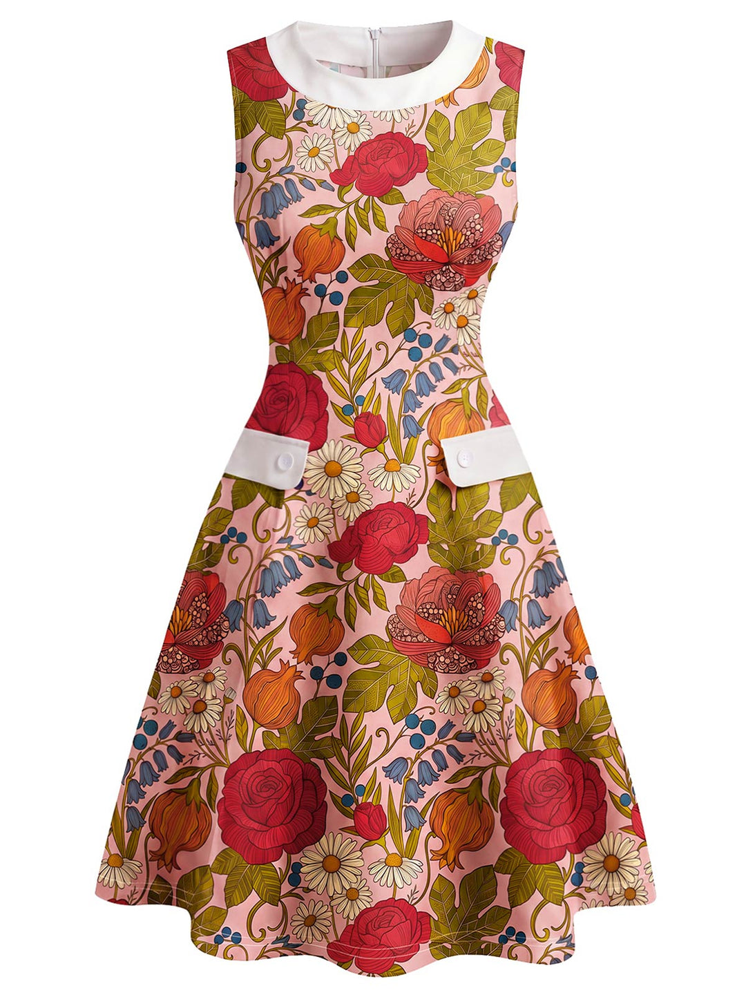 [Pre-Sale] 1960s Floral Patchwork Vintage Classic Dress