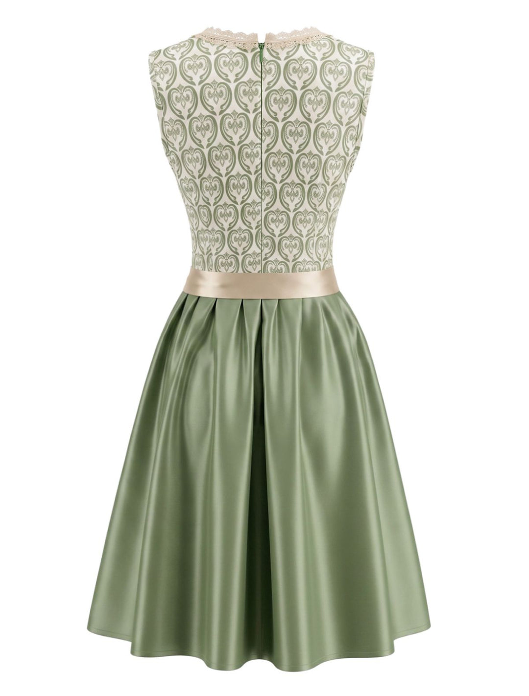 Light Green Square Neck Dress