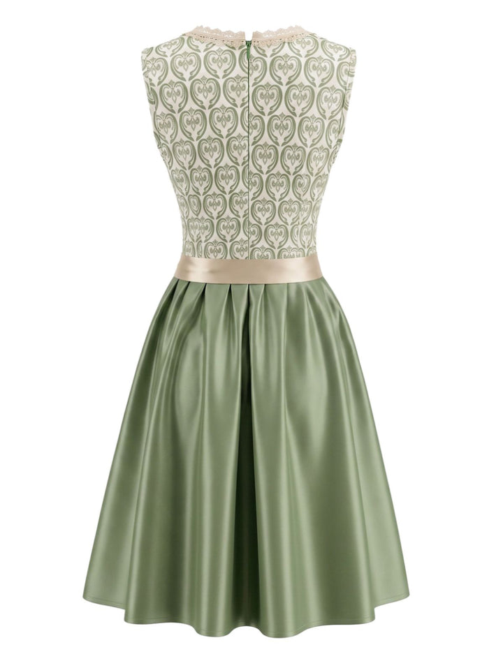 Light Green Square Neck Dress