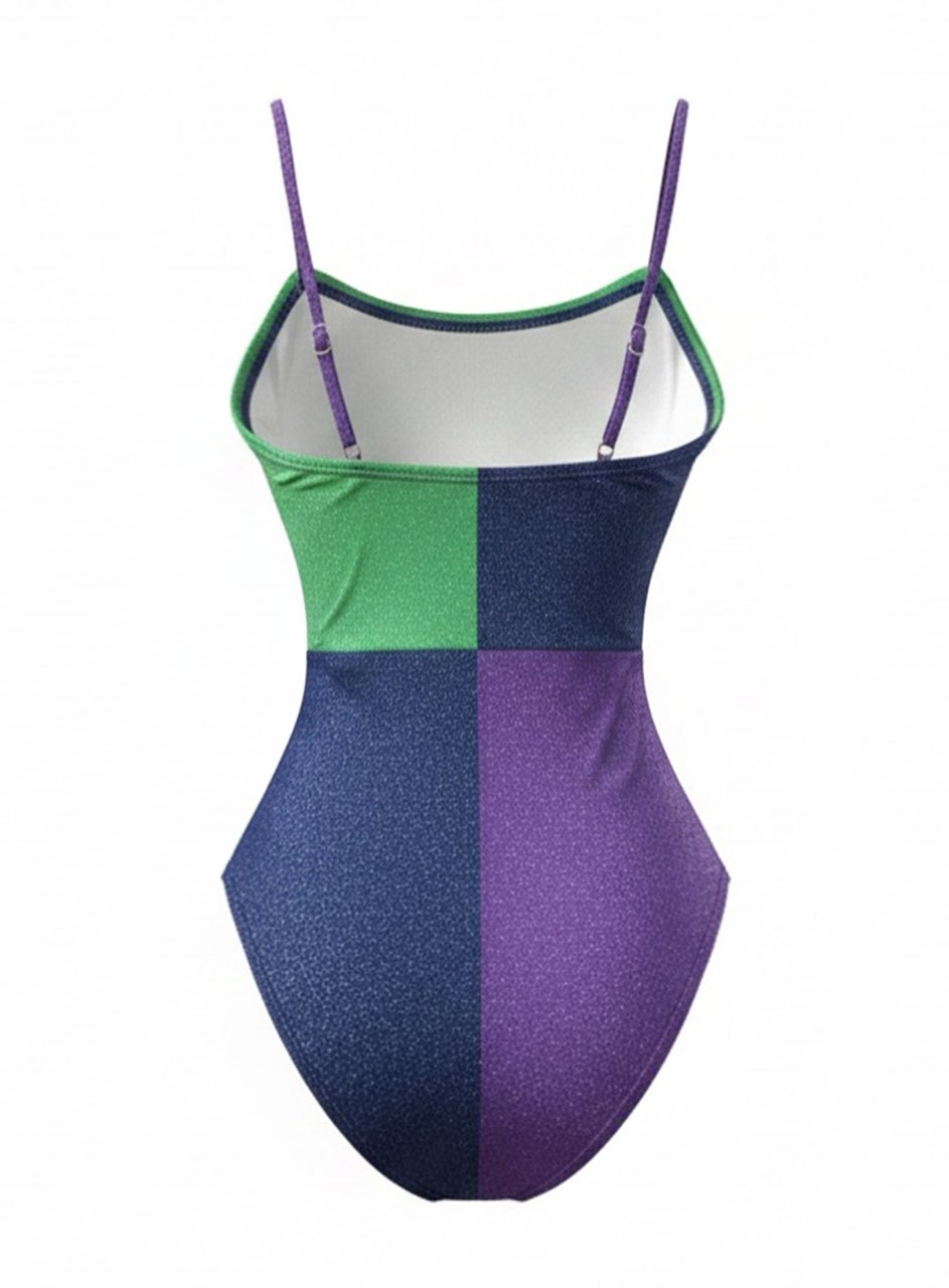 Green One Piece Bikini Set 2