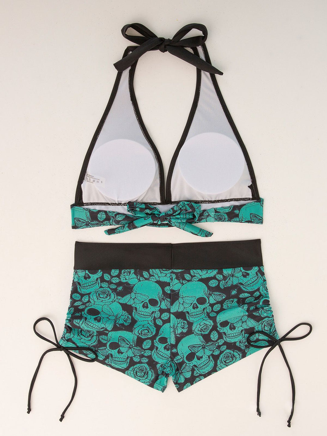Punk Halter Rock Skull Bikini Set, vintage swimsuit, swimwear - perfect for women who love vintage and retro fashion