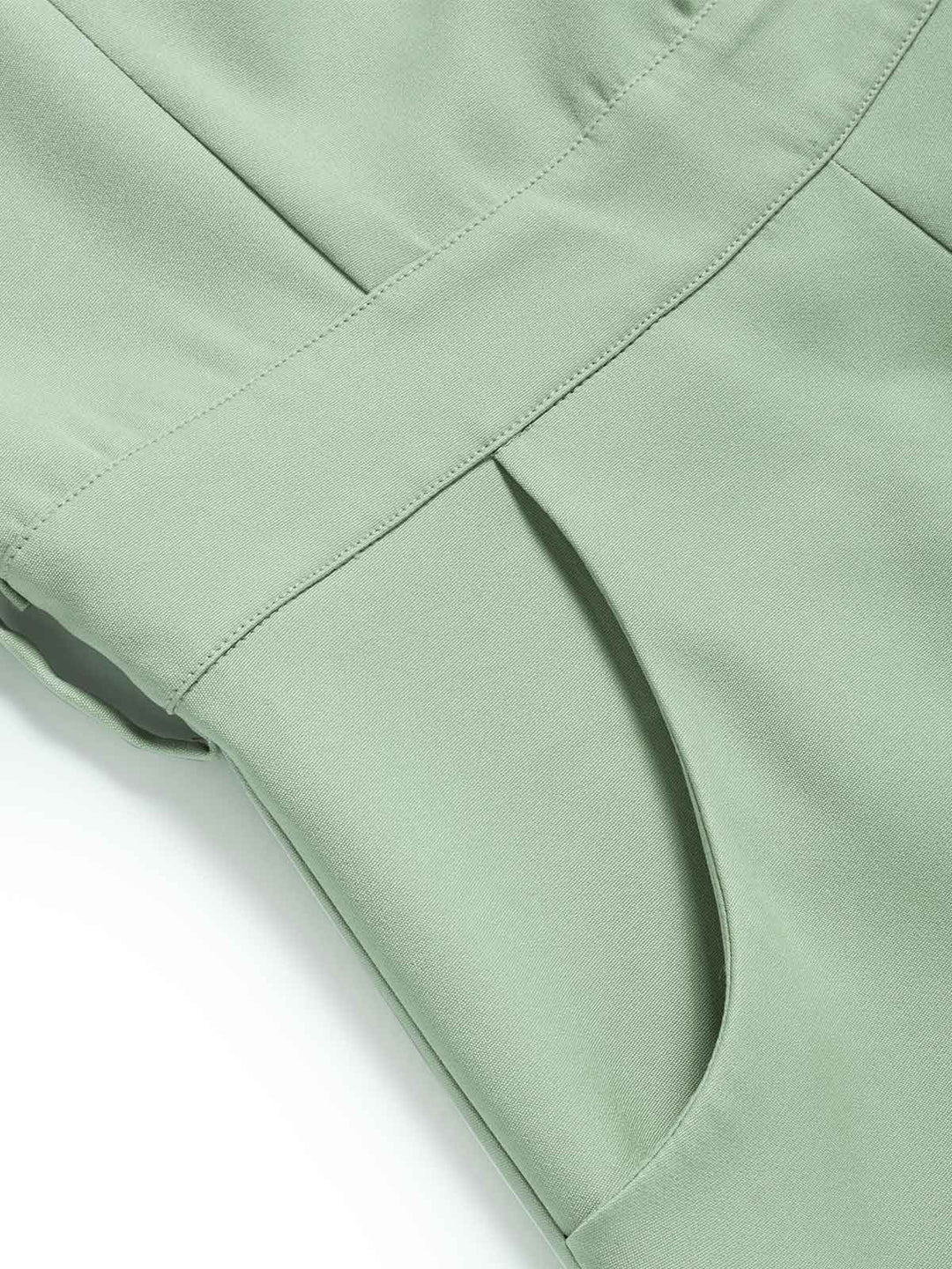[Pre-Sale] Sage Green 1950s Bow Peter Pan Collar Belted Romper, vintage romper, retro jumpsuit - perfect for women who love vintage and retro fashion