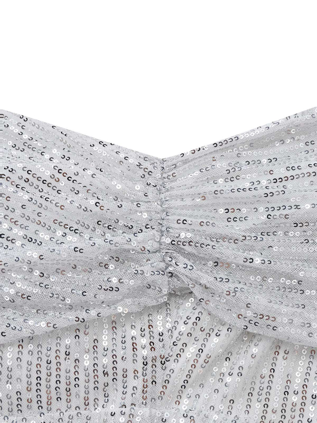 Silver 1920s Sequin One-Shoulder Side-Slit Dress - vintage dress, retro fashion, Gatsby party