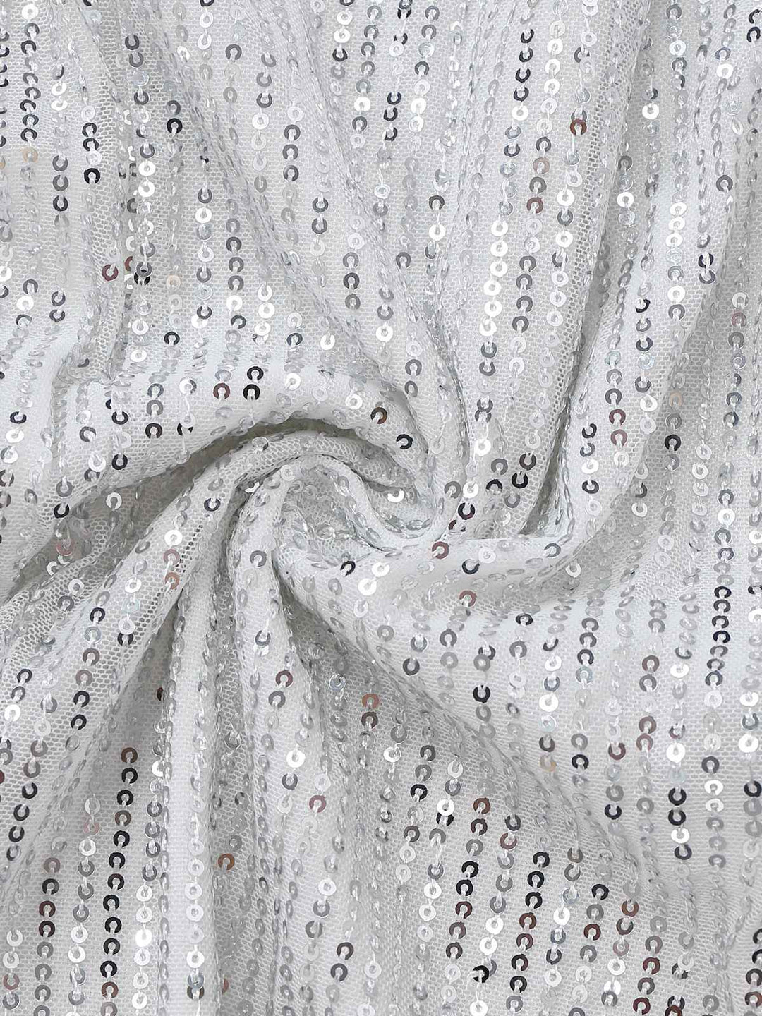 Silver 1920s Sequin One-Shoulder Side-Slit Dress - vintage dress, retro fashion, Gatsby party