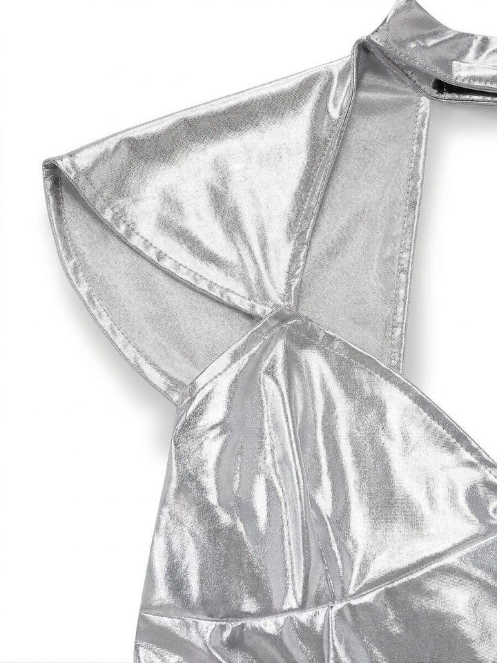 Silver 1960s Futuristic Metallic Space Costume, vintage fashion, retro style - perfect for women who love vintage and retro fashion