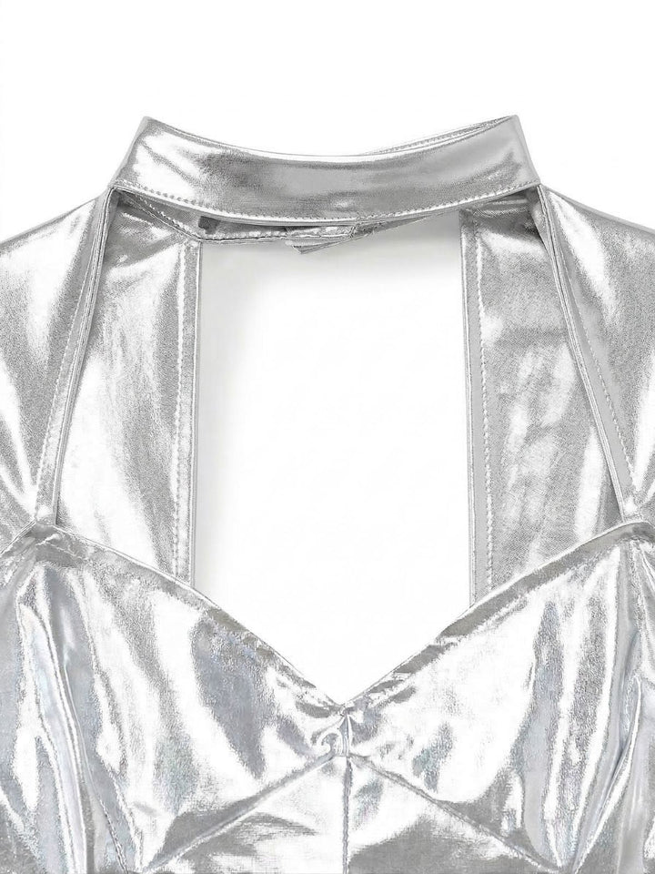 Silver 1960s Futuristic Metallic Space Costume, vintage fashion, retro style - perfect for women who love vintage and retro fashion